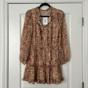 NWT Boutique Mini Dress Long Sleeve